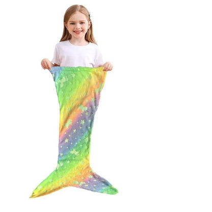 Glow-in-the-Dark Mermaid Tail Snuggle Blanket