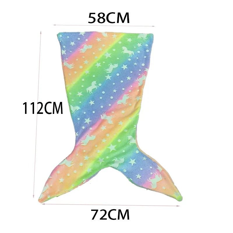Glow-in-the-Dark Mermaid Tail Snuggle Blanket