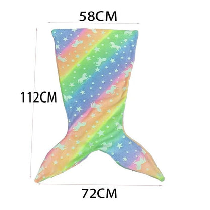 Glow-in-the-Dark Mermaid Tail Snuggle Blanket