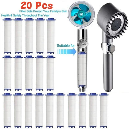 20 Piece Replacement Shower Filter Cartridges for Handheld Shower Head