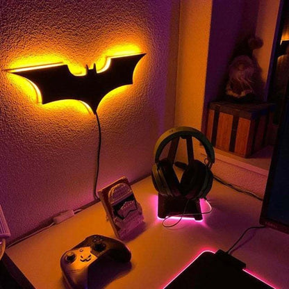 Modern Wooden LED Wall Lamp with Remote – 16-Color Dimmable Night Light