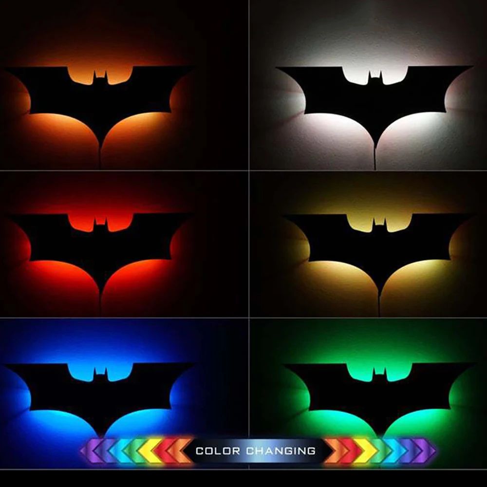 Modern Wooden LED Wall Lamp with Remote – 16-Color Dimmable Night Light