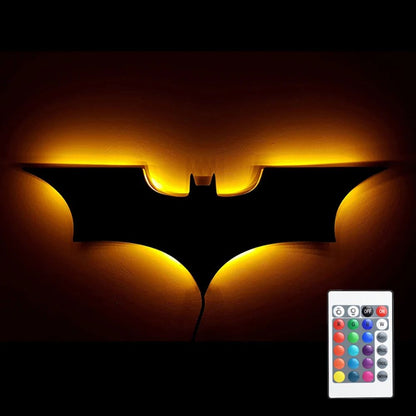 Modern Wooden LED Wall Lamp with Remote – 16-Color Dimmable Night Light