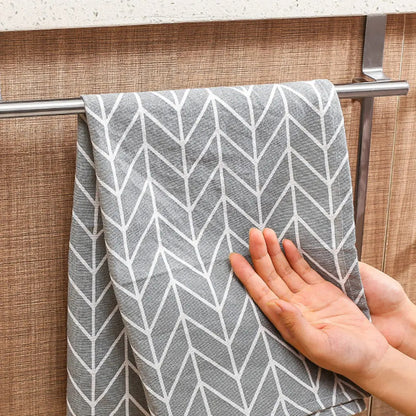 Stainless Steel Bathroom Kitchen Towel Rack, Cabinet Door Towel Holder