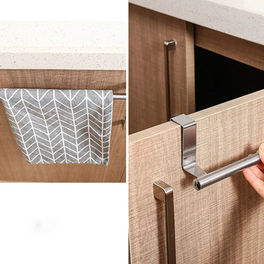 Stainless Steel Bathroom Kitchen Towel Rack, Cabinet Door Towel Holder