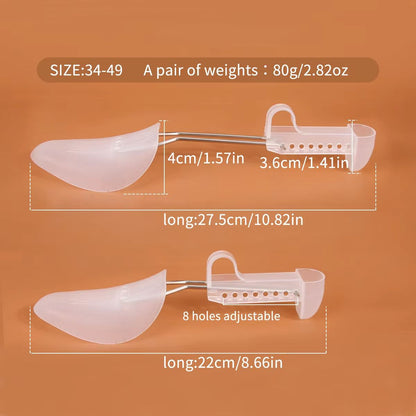 Adjustable Plastic Shoe Tree Set for Men and Women, Boot Shaper and Shoe Support Inserts, White or Black