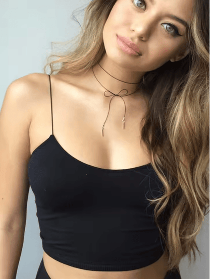 Black Halter Backless Crop Top for Effortless Summer Style