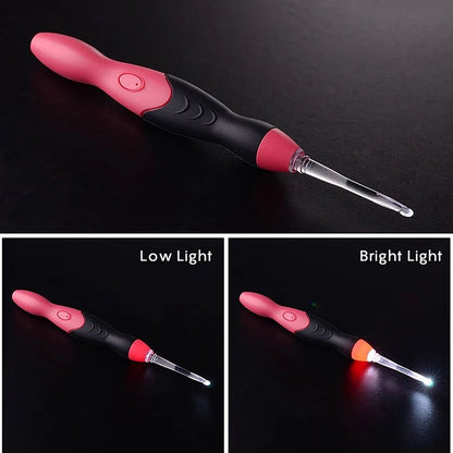 9 in 1 USB Rechargeable LED Crochet Hook Set