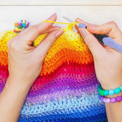 9 in 1 USB Rechargeable LED Crochet Hook Set