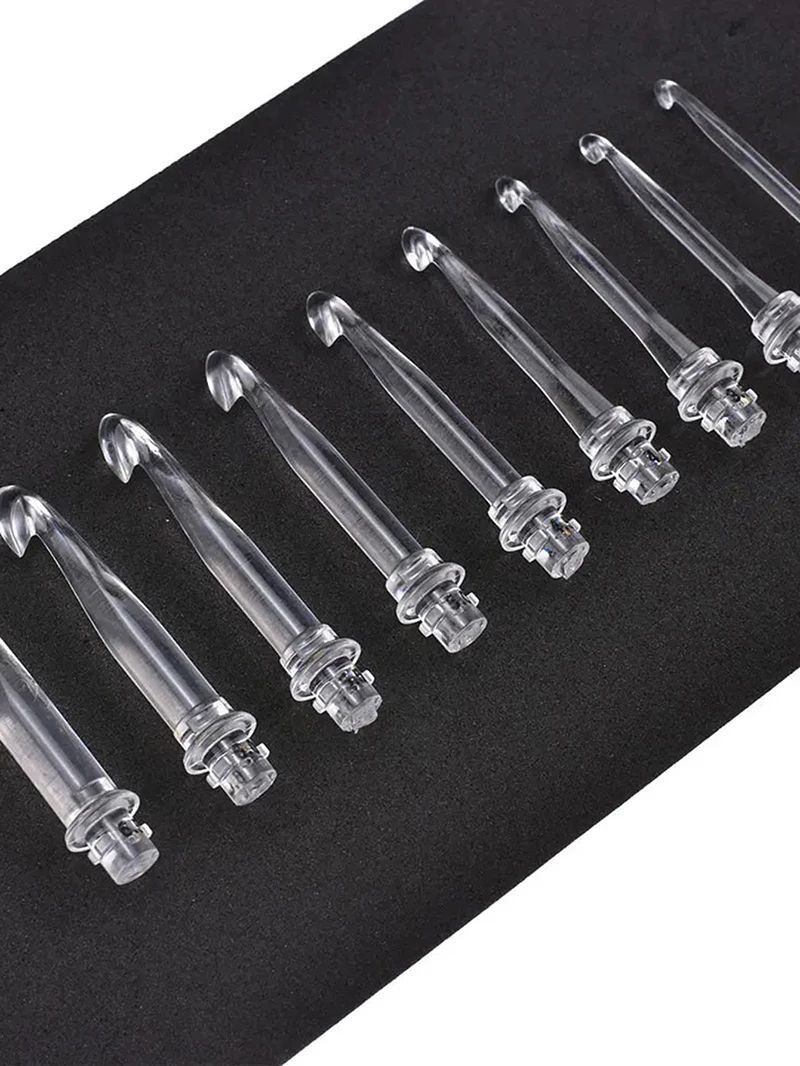 9 in 1 USB Rechargeable LED Crochet Hook Set