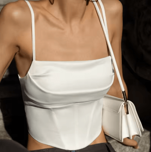 Backless Lace Up Spaghetti Strap Crop Top for Party and Street Style