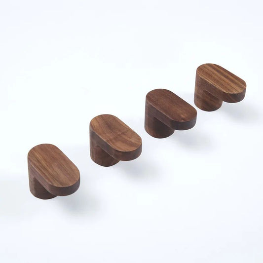 Natural Wood Wall Hook Rack - wall mounted coat rack & Key Holder for Entryway, Bathroom, and Bedroom