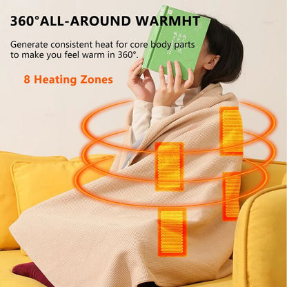 USB Heated Wearable Shawl Blanket