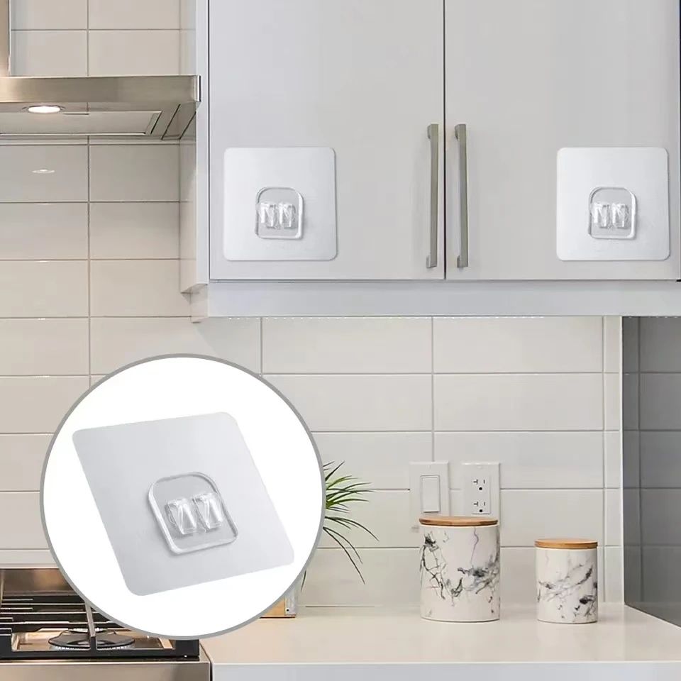 UltraHold Adhesive Wall Hooks – Heavy Duty Self Adhesive Hooks for Kitchen & Bathroom Organization