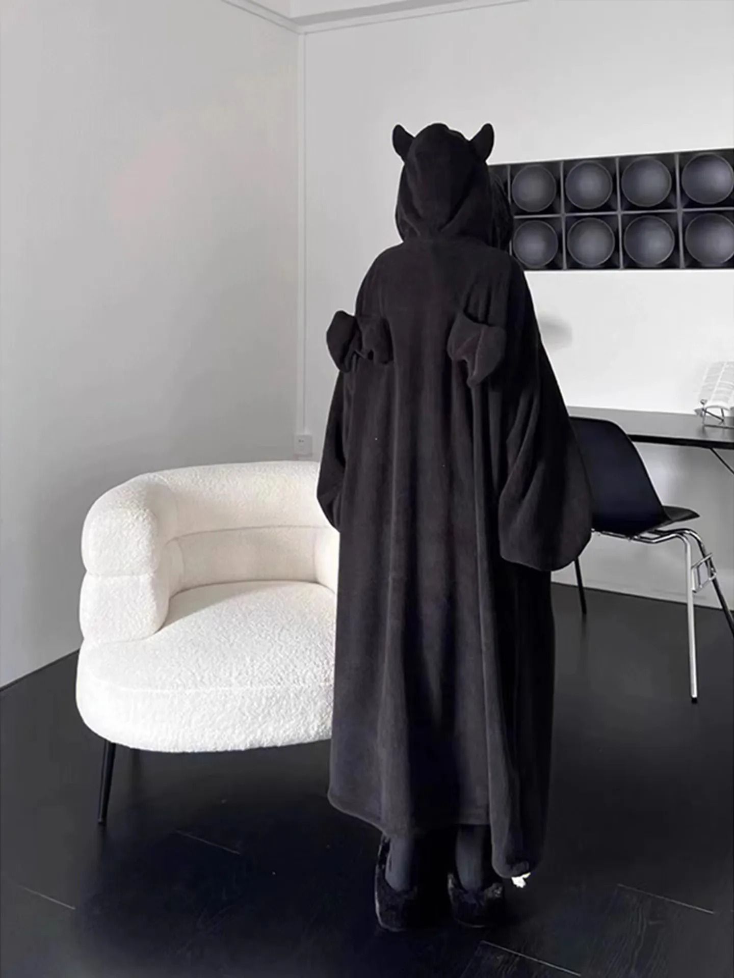 Thickened Padded Pajamas – Oversized Hooded One-Piece Sleepwear & Luxury Winter Homewear
