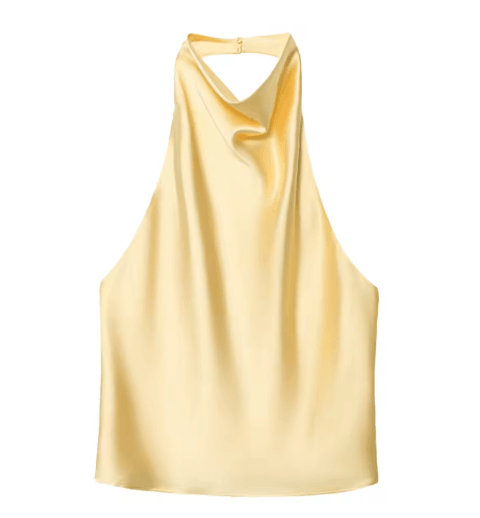 HXAO Satin Halter Backless Corset Top Elegant Summer Tank for Women
