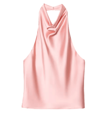 HXAO Satin Halter Backless Corset Top Elegant Summer Tank for Women
