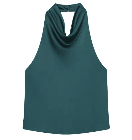 HXAO Satin Halter Backless Corset Top Elegant Summer Tank for Women