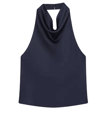 HXAO Satin Halter Backless Corset Top Elegant Summer Tank for Women