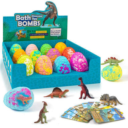 DinoFizz Dinosaur Bath Bombs for Kids 12 Pack Surprise Gift Set