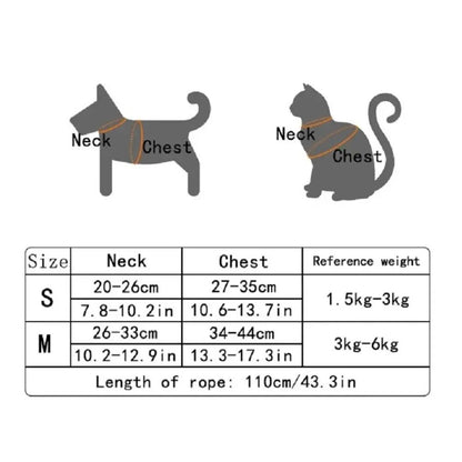 Adjustable Undershirt Style Pet Harness and Leash Set