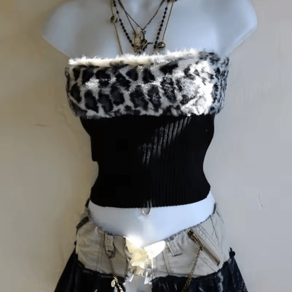 Y2K Backless Slim Sling Crop Tank Goth Punk Coquette Harajuku Top