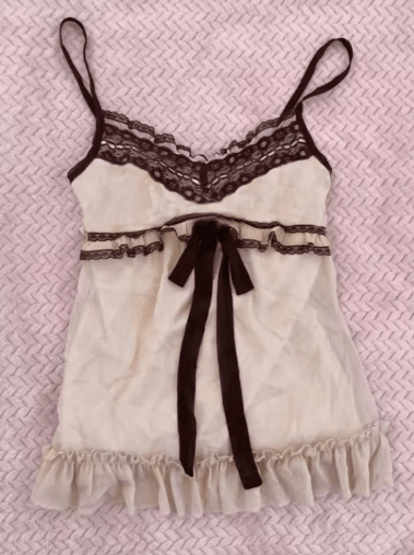 Y2K Backless Slim Sling Crop Tank Goth Punk Coquette Harajuku Top
