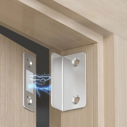 Invisible Magnetic Door Catch Latch Seamless Release Drill Free Mount Ideal for Sliding Doors Cabinets
