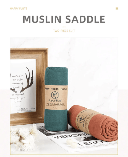 Premium Cotton Muslin Swaddle Blanket 120 x 110 cm Soft Newborn Baby Wrap
