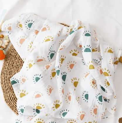 Premium Cotton Muslin Swaddle Blanket 120 x 110 cm Soft Newborn Baby Wrap