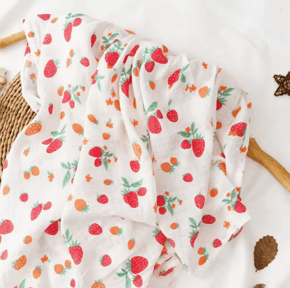 Premium Cotton Muslin Swaddle Blanket 120 x 110 cm Soft Newborn Baby Wrap