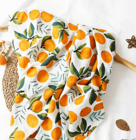 Premium Cotton Muslin Swaddle Blanket 120 x 110 cm Soft Newborn Baby Wrap