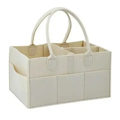 Children's Felt Diaper Storage Bag for Baby Toys and Diapers, Large Capacity Felt Diaper Bag