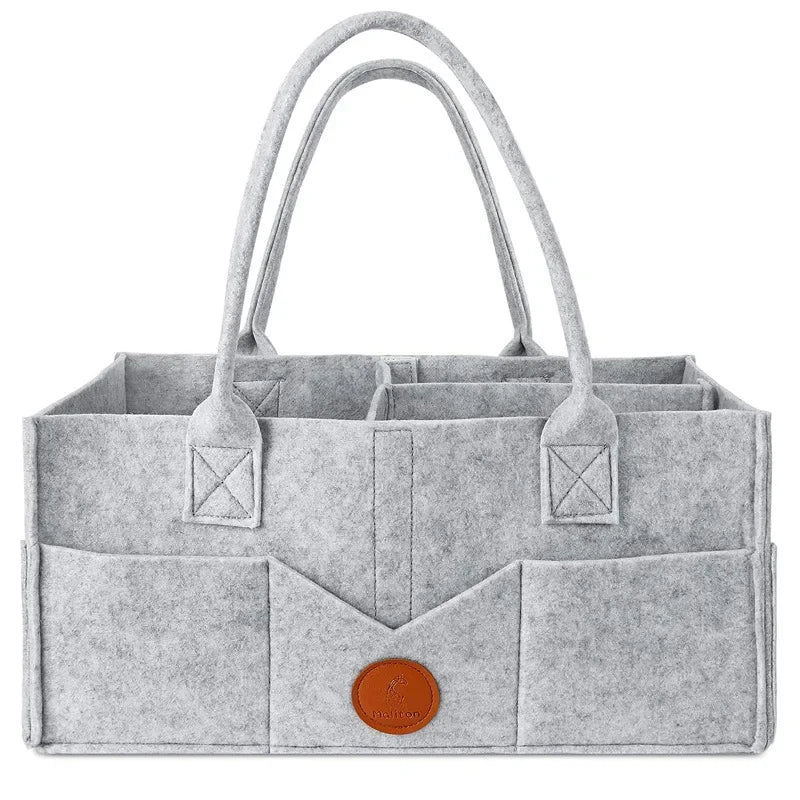 Children's Felt Diaper Storage Bag for Baby Toys and Diapers, Large Capacity Felt Diaper Bag