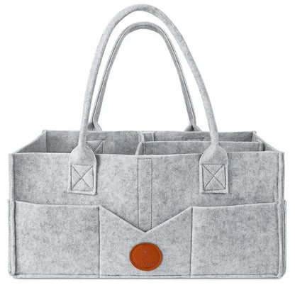 Children's Felt Diaper Storage Bag for Baby Toys and Diapers, Large Capacity Felt Diaper Bag