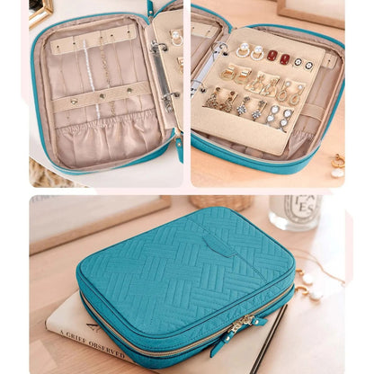 GlamPort Jewelry Travel Organizer Case Transparent Storage Book