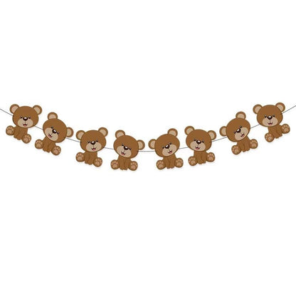 Coffee Brown Teddy Bear Balloon and Number Heart Balloon Set – Party Decorations