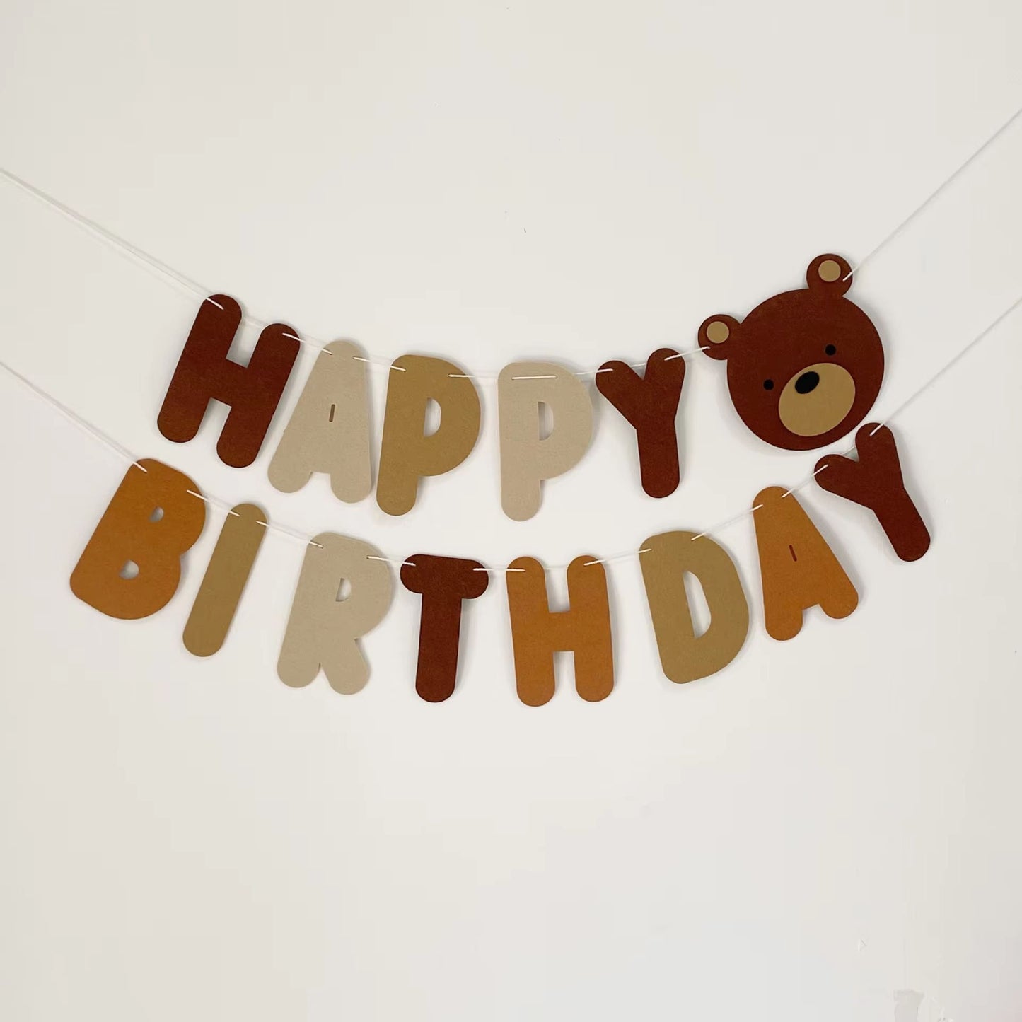 Coffee Brown Teddy Bear Balloon and Number Heart Balloon Set – Party Decorations