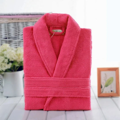 Premium 100% Cotton Toweling Terry Robe – Unisex Soft Bath Robe & Casual Nightrobe Sleepwear