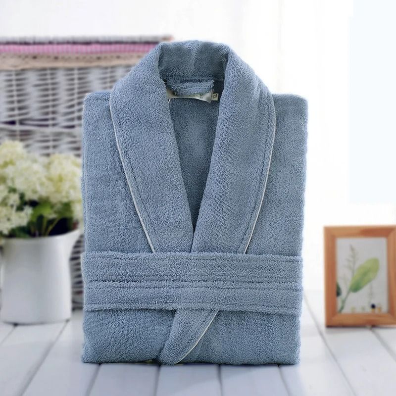 Premium 100% Cotton Toweling Terry Robe – Unisex Soft Bath Robe & Casual Nightrobe Sleepwear
