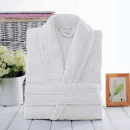 Premium 100% Cotton Toweling Terry Robe – Unisex Soft Bath Robe & Casual Nightrobe Sleepwear