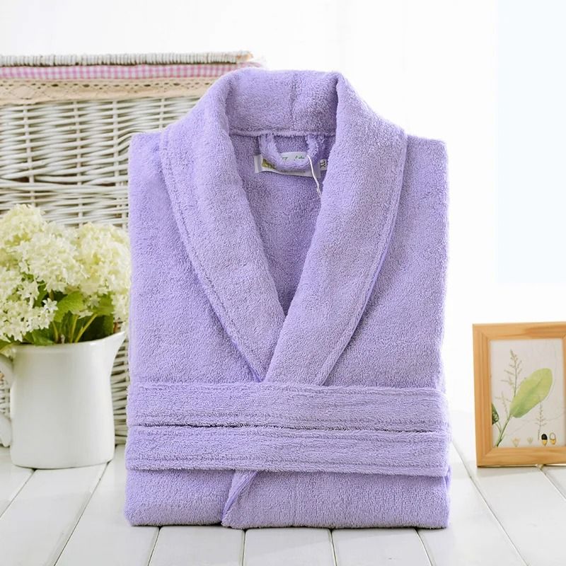 Premium 100% Cotton Toweling Terry Robe – Unisex Soft Bath Robe & Casual Nightrobe Sleepwear