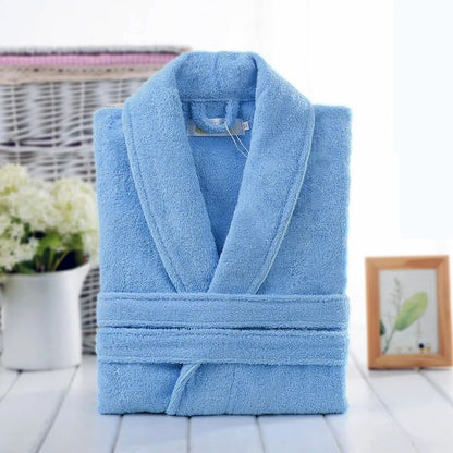 Premium 100% Cotton Toweling Terry Robe – Unisex Soft Bath Robe & Casual Nightrobe Sleepwear