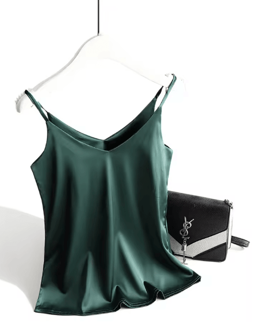 Spaghetti strap cami satin tank top summer camisole