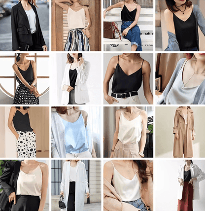 Spaghetti strap cami satin tank top summer camisole