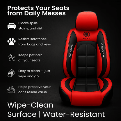 All Season Universal Pad, Full Leather Car Seat Cushion, Driver or Passenger Seat Cover