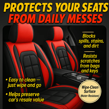 All Season Universal Pad, Full Leather Car Seat Cushion, Driver or Passenger Seat Cover