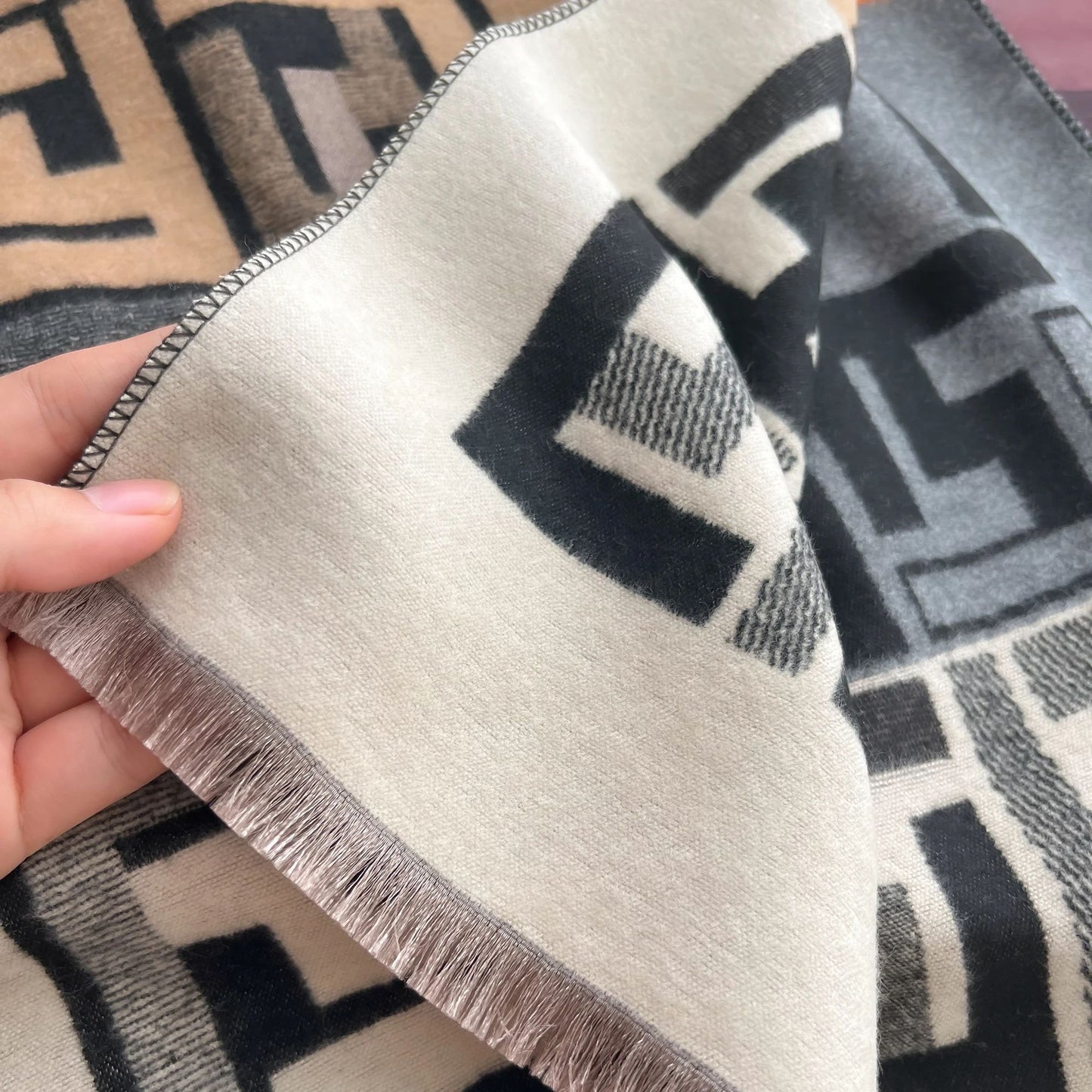 Luxury Two-Sided Print Pashmina Scarf