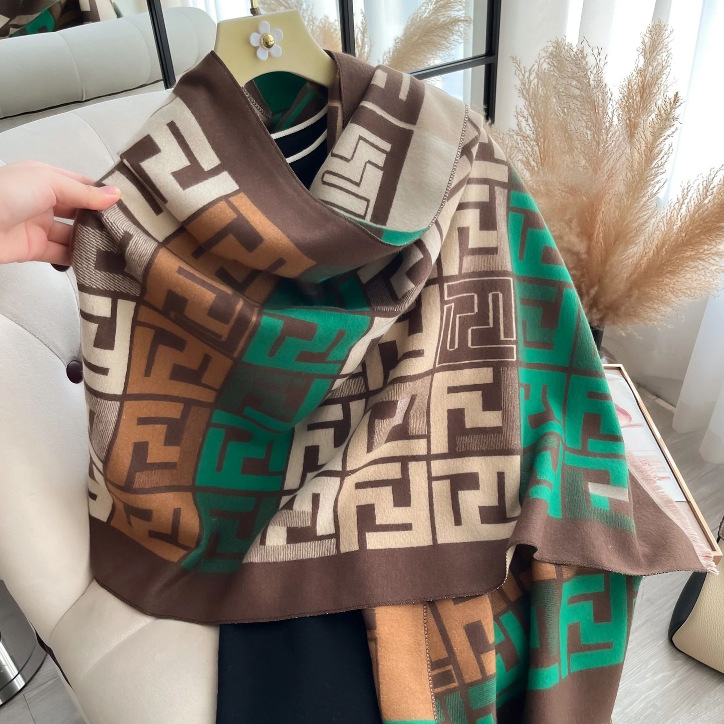 Luxury Two-Sided Print Pashmina Scarf