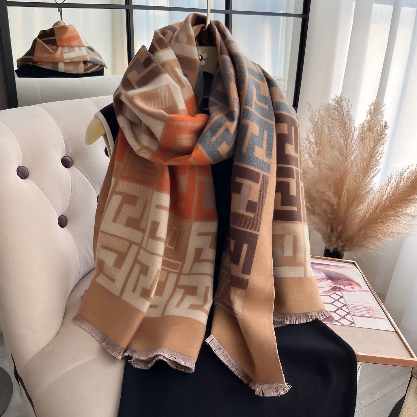 Luxury Two-Sided Print Pashmina Scarf